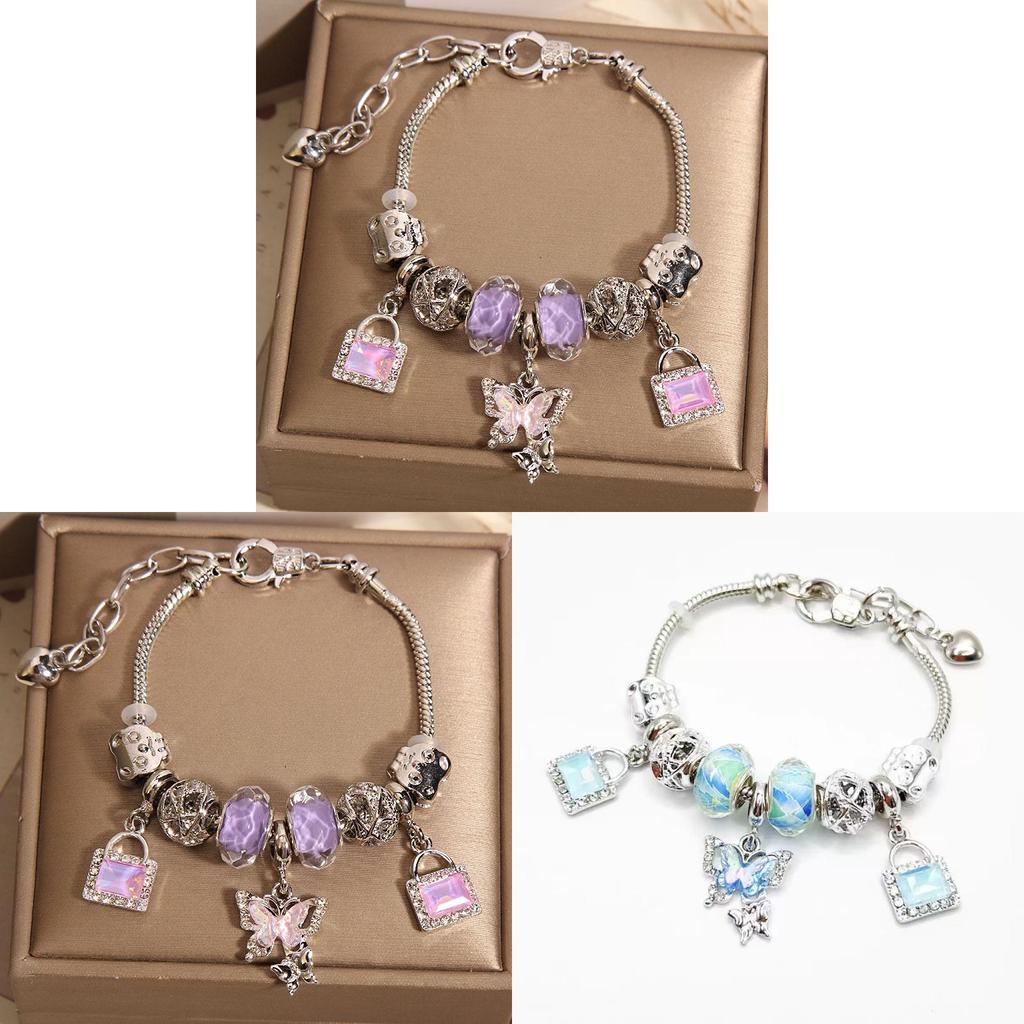 Designer Bracelet For Women With Electroplated Alloy And Butterfly Charm For Gift