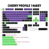PBT Dye Sub Keycaps 146pcs Cherry Profile EVA Keycap Set for Gaming Mechanical