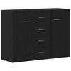 Sideboard in Black Oak Finish 88 x 30 x 64 cm Engineered Wood