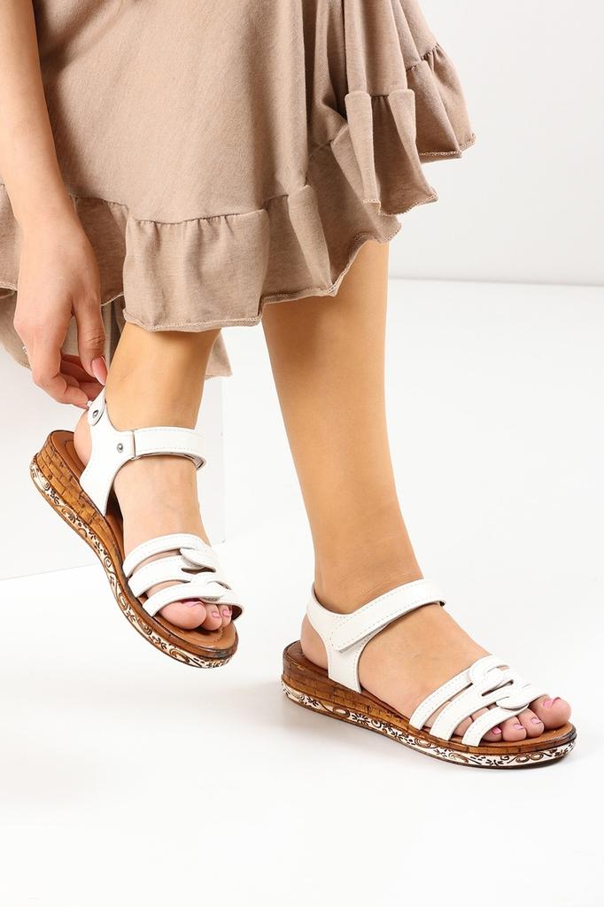 Женские повседневные сандалии Белая летняя обувь