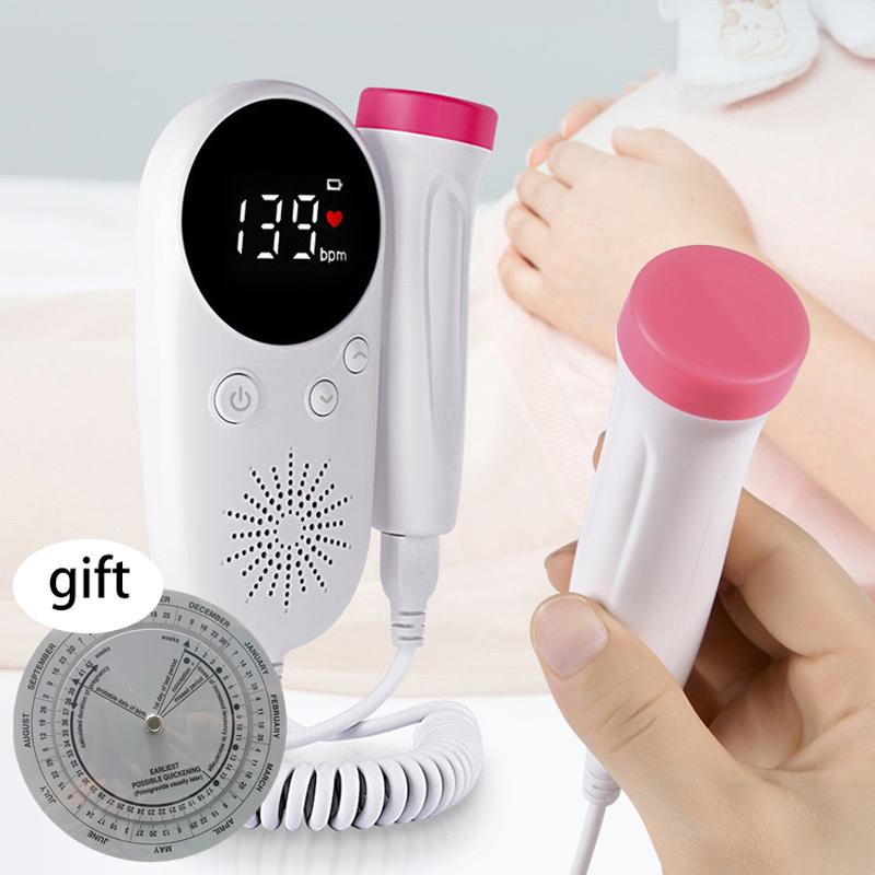 Портативный семейный допплеровский монитор для беременных, допплеровский домашний сонарный детектор, детектор сердечного ритма плода с ЖК-дисплеем