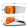 5pc LED Amber Cab Marker Light 17LED Roof Top Clearance Truck Cab Lights Waterproof Chrome Running Light For Kenworth Peterbilt