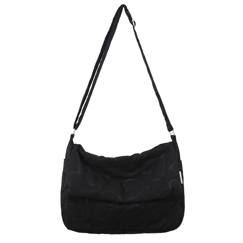 IELGY Женская простая литературно-художественная сумка-мессенджер большой вместимости с ромбами, небольшая свежая и универсальная сумка-мессенджер. (нет кулона)