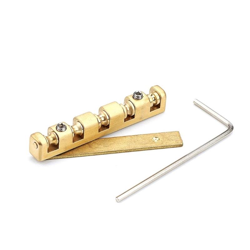 5 String Basses Nut Height Adjustable Brass Roller Nut Split Regulation Part