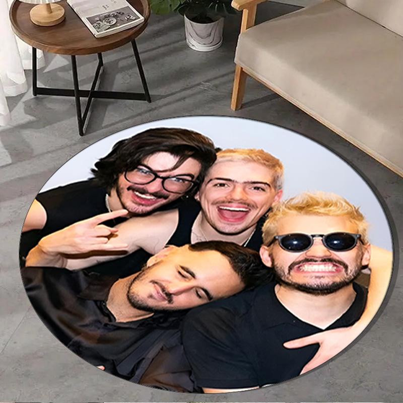 1PC Morat Band Round Rug, Non-slip Chair Mat, Home Decor, Circle Carpet Perfect for Office, Bedroom, Living Room,Christmas gift