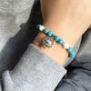 Женский браслет из искусственной бирюзы, светящиеся цветочные украшения, эластичные бусины, браслет, ювелирные изделия, подарок
