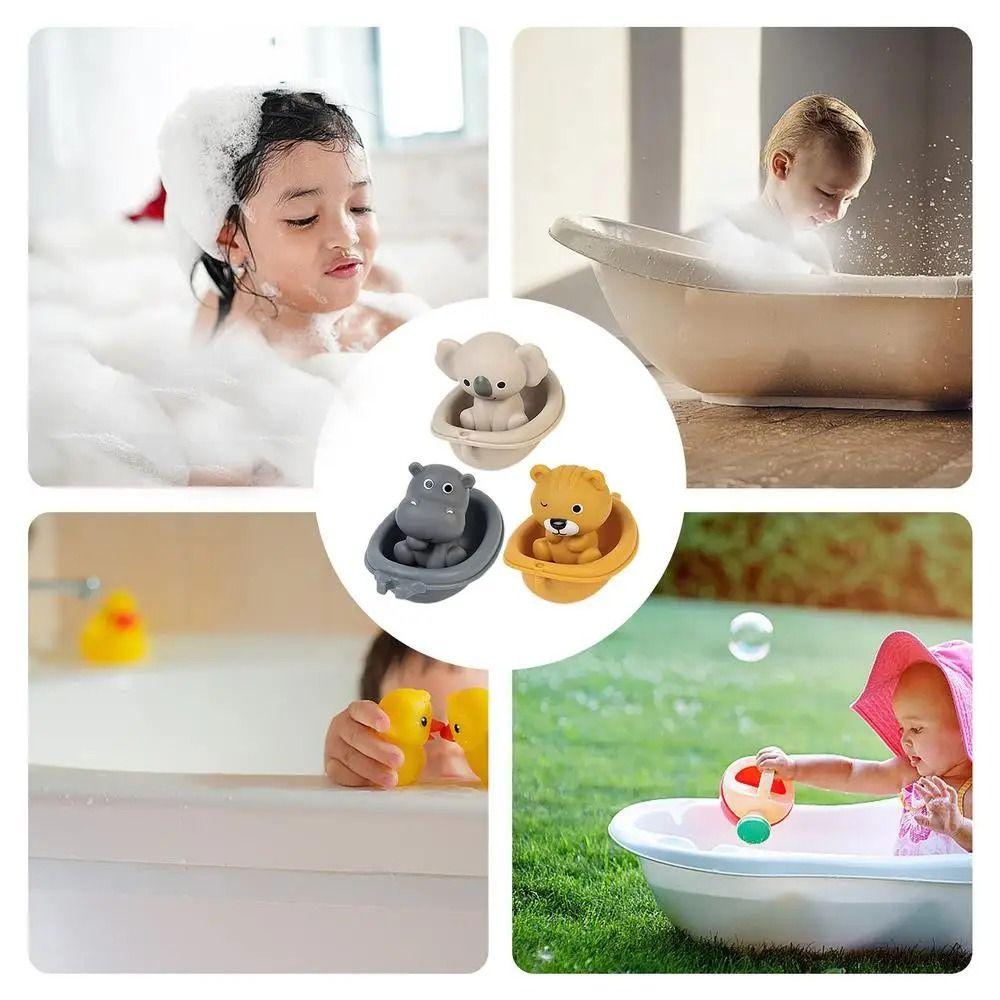 Folding Tower Floating Shower Toy Animal Designs Stacking Boat Toys Infants Toddlers
