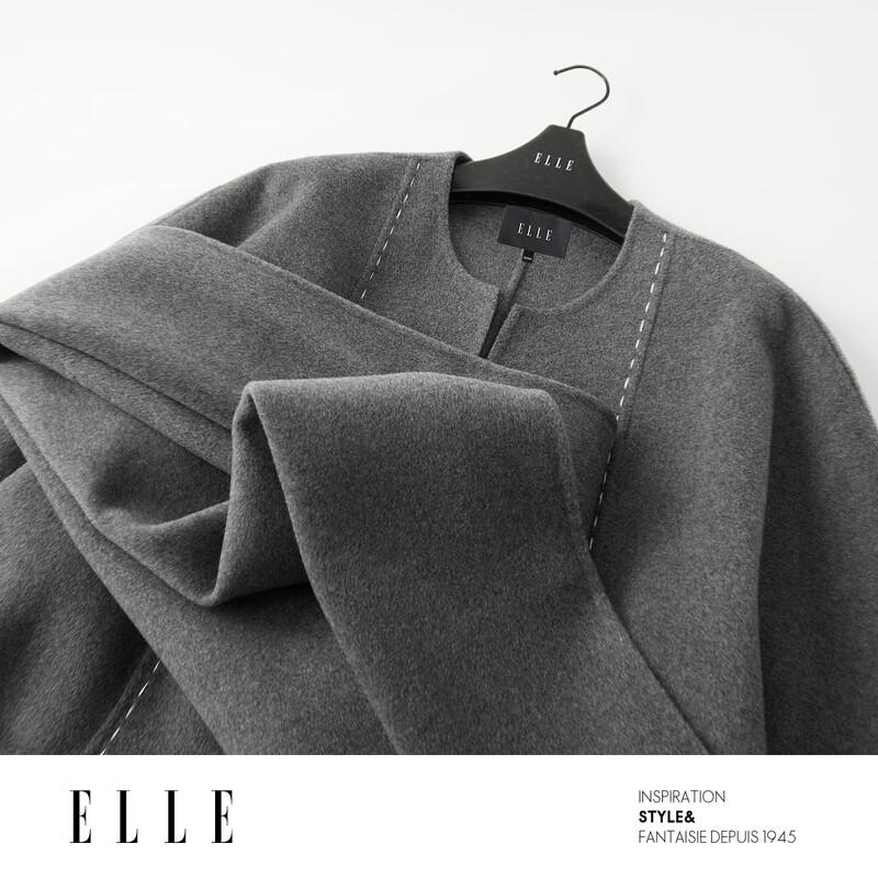ELLE Женское двустороннее пальто с бахромой из натуральной шерсти ягненка