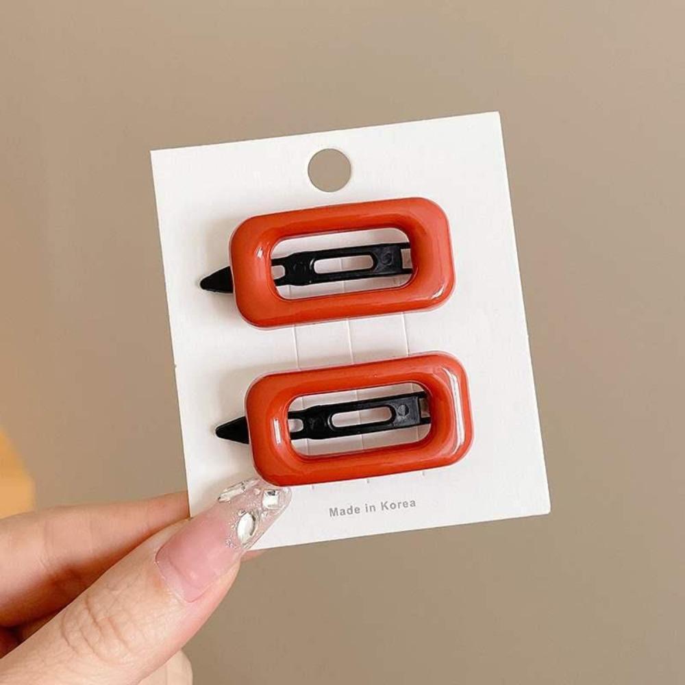 1 pair All Match Hair Clips Square Headwear High Quality Hair Accessories