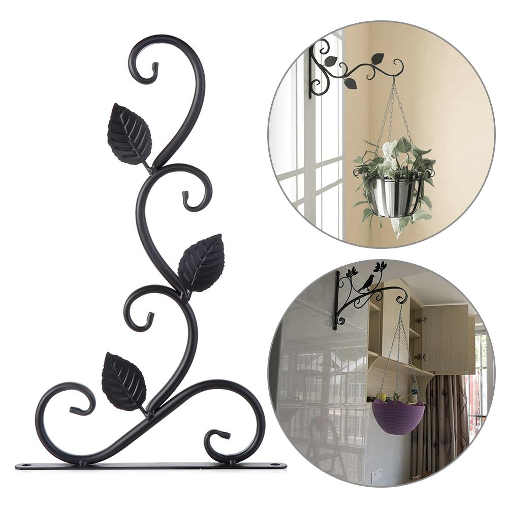 Wall-mounted Retro Garden Planter Hooks Flower Basket Bracket Metal Plant Bracket Wall Hanging Hook