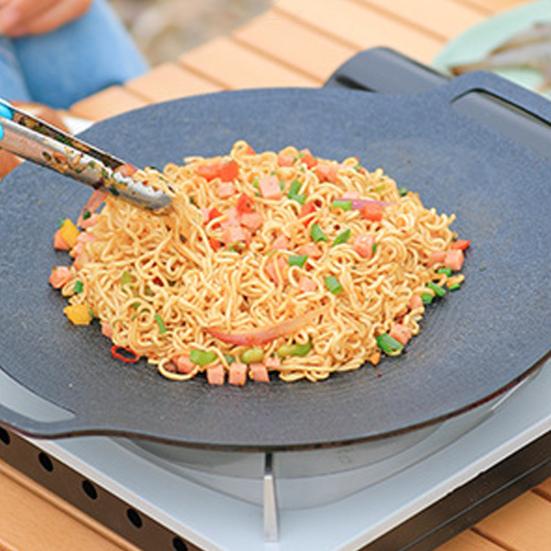 Barbecue Plate Non Stick Heat Resistance Wear-Resistant Smooth Surface Iron Picnic Barbecue Grill Pan Outdoor Supply
