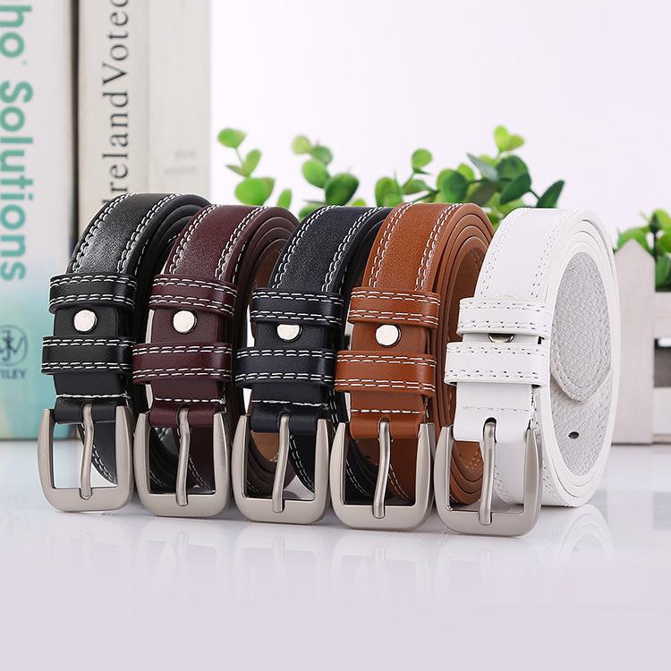 Модный и милый темпераментный женский ремень с двойной пряжкой, повседневный женский ремень