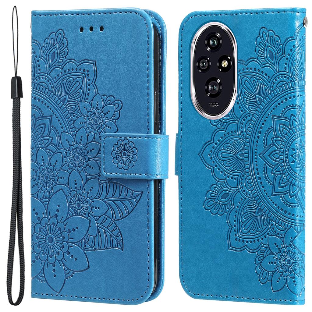 Чехол для Honor 200 5G с цветочным узором, кошелек из ПУ-кожи, подставка, чехол для телефона