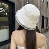 Летняя панама рыбака Свежая с оборками Листовая лежащая полая панама рыбака Пляжный солнцезащитный капюшон Девушка Трендовая