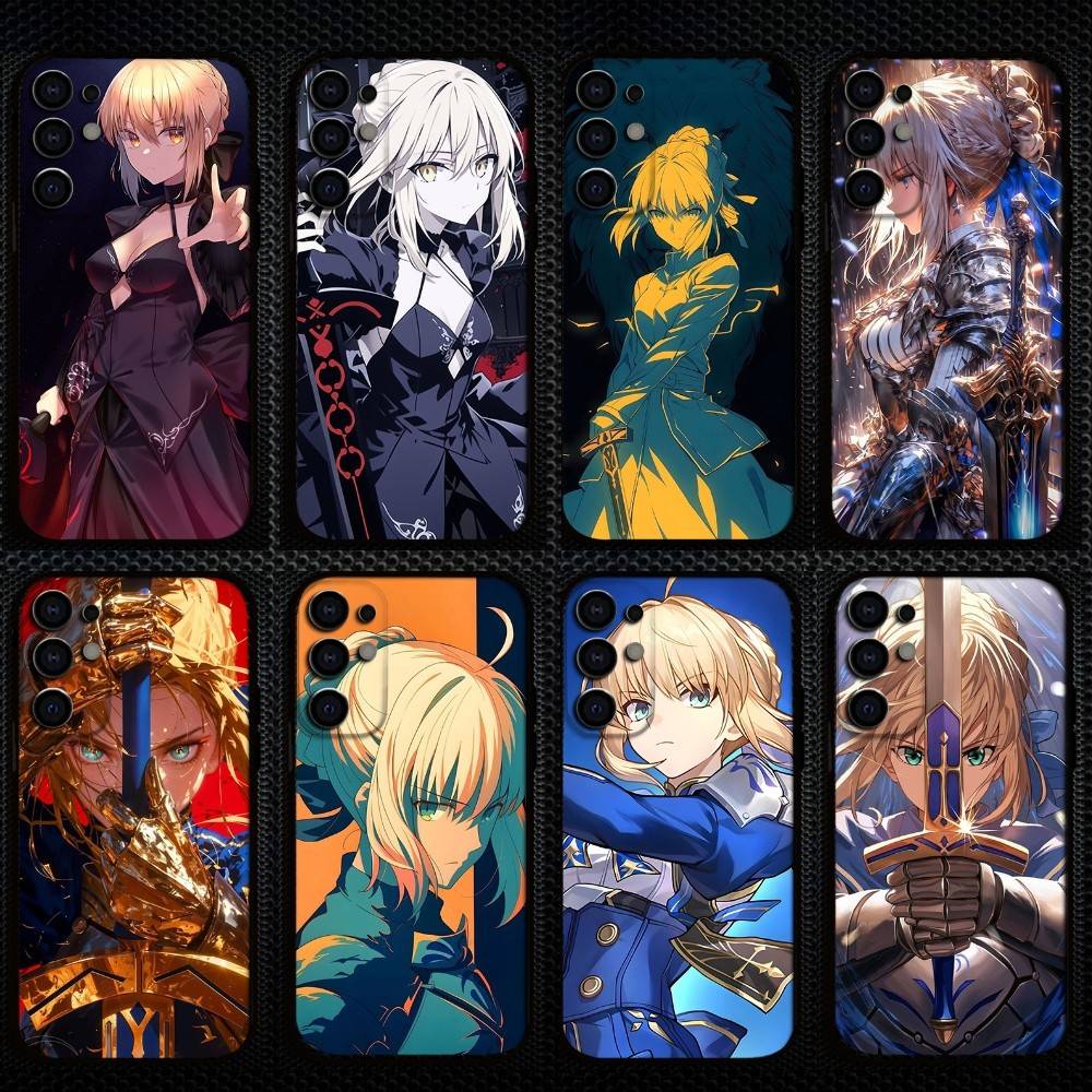 Чехол для телефона Fate Zero Stay Night Saber для Samsung S25, S24, S23, S22, S21, S20, Plus, Fe, Lite, Другие Черный Чехол