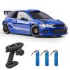 Remote Control Car, 1/28 2.4GHz 4WD Toy Car with LED Lights, 3 Batteries, Drift Tires, Electric