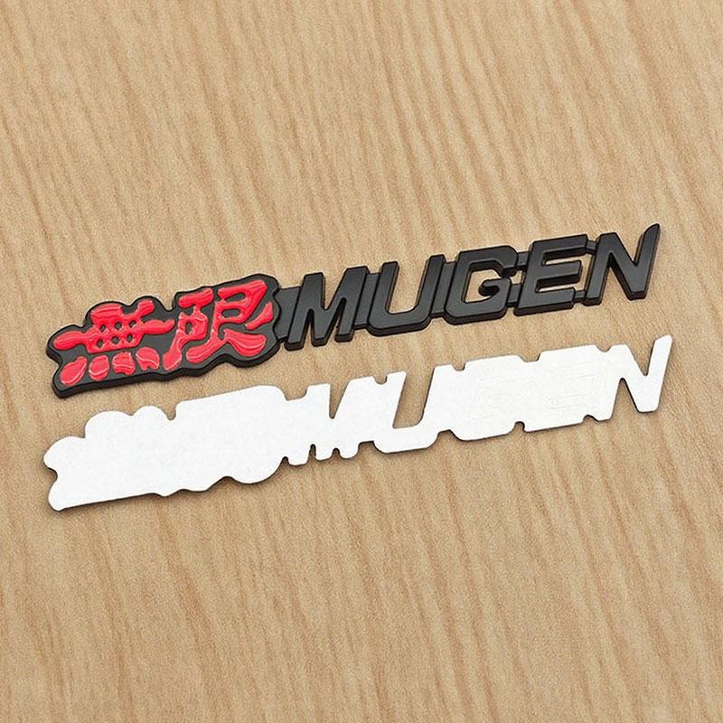 3D Металлические Буквы Логотип Mugen для Решетки Радиатора Автомобиля Наклейка на Задний Багажник Боковой Значок на Крыло для Автомобильных Аксессуаров Экстерьера
