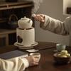 Набор для кипячения чая из глины: Угольная печь и котелок с боковыми ручками для использования на открытом воздухе и в быту.