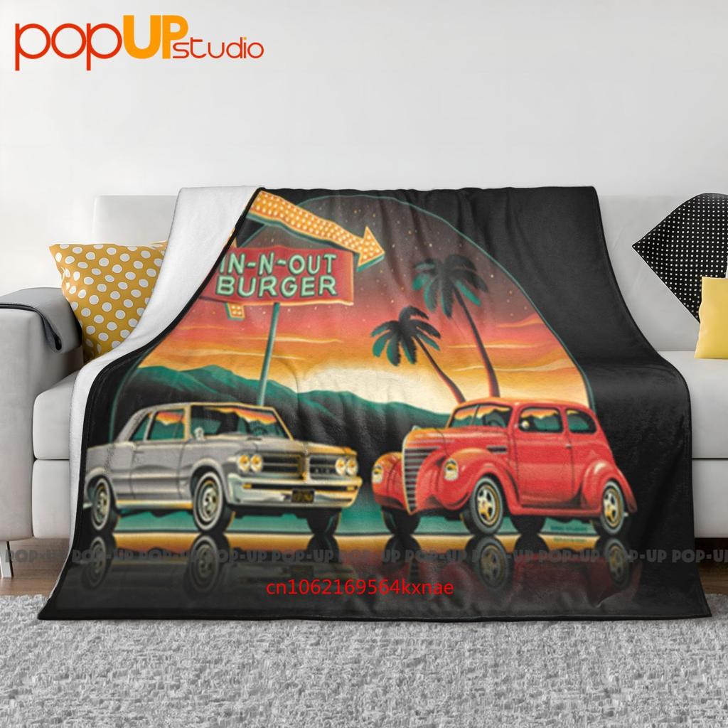 In-N-Out Burger California Fast Food Restaurant In And Out Ultra-Soft Blanket Quilt Winter Sofa Cover Bed Covers