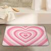 Розовый коврик для лица в форме сердца, милый декоративный ковер для комнаты девочки-подростка, мягкий, нескользящий, для ванной комнаты, прихожей