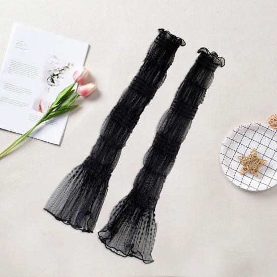 Women's Long Ultra-thin Mesh Arm Sleeves Sun UV Protection Cooling Fingerless Gloves Lace