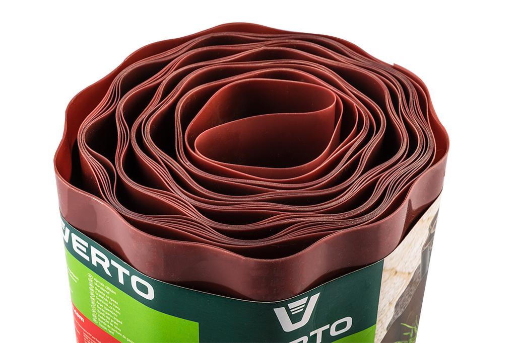Lawn edging 15 cm x 9 m, brown