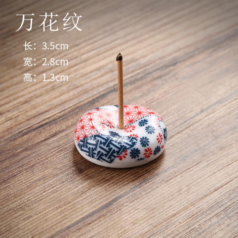 Японский стиль Подставка для благовоний Катушечная курильница Керамическая основа Буддийский домашний В помещении Алтарный стол Домашнее украшение