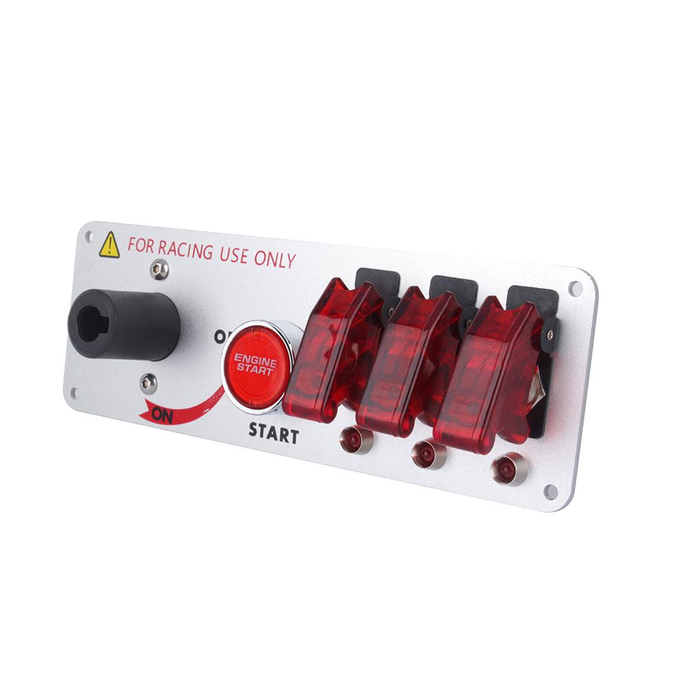 5-в-1 Панель переключателей зажигания с тумблером DC 12V, кнопка запуска двигателя автомобиля с LED