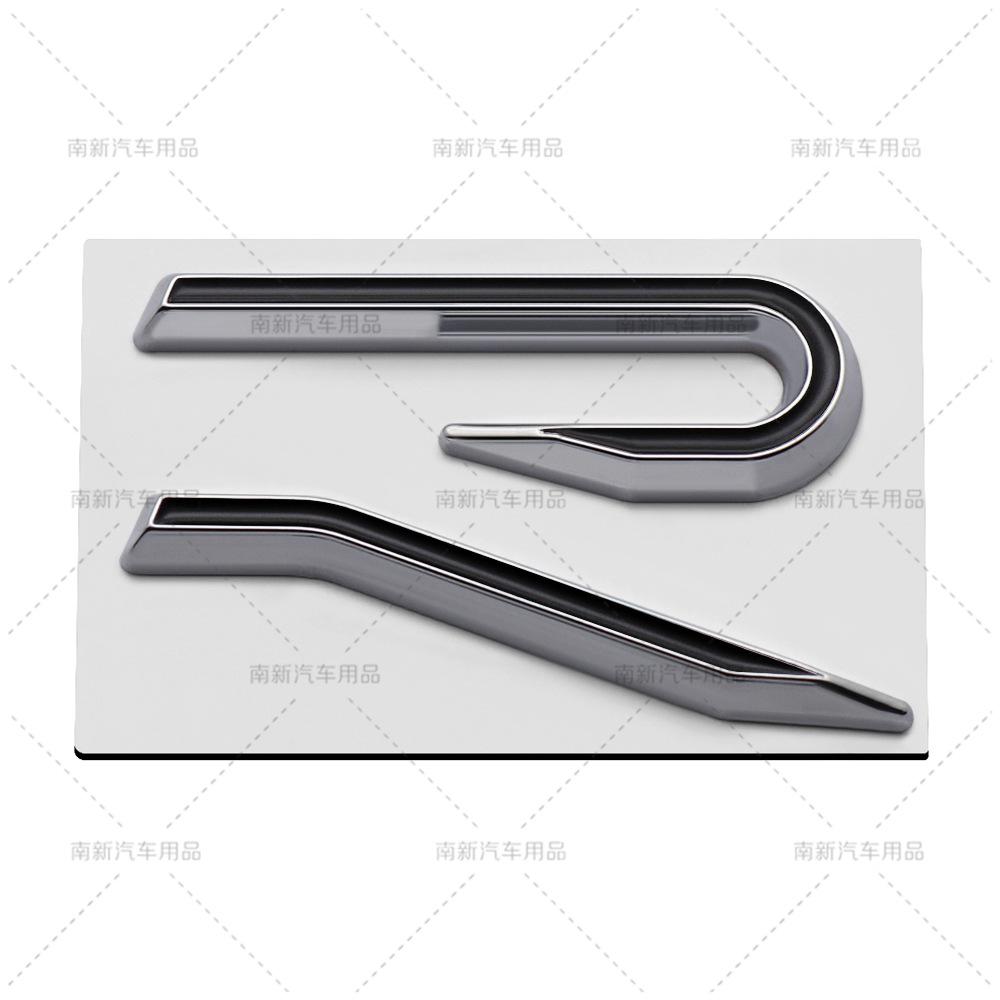 AABIP1 R logo Emblem Car Metal Body Tail Trunk Sticker Accessories For Volkswagen VW GTI Rline Polo Golf MK8 Touareg Passat Magotan CC