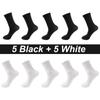 10Pairs/Lot Men Socks Combed Cotton Black Casual Business Breathable High Quality Man Sock New For Male Plus Size EU38-48