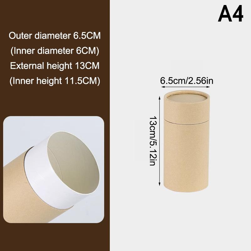1 шт. Туба для упаковки флакона эфирного масла, коробка, крафт-картонные тубы, круглые крафт-бумажные контейнеры для карандашей, чайница, кофе