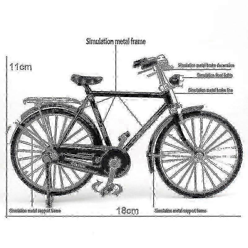 1:10 Alloy Classic Retro Bicycle Model Ornament 25-26