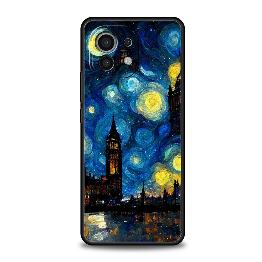 Чехол для телефона для Xiaomi Mi 14 13 12 11 Lite 13T 12T 11x 11T 10T Pro 9T Note 10 Lite Мягкий силиконовый чехол Звездная ночь Ван Гог