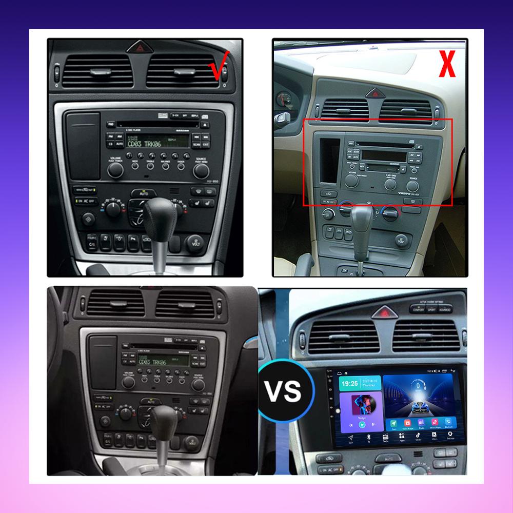 2 DIN Android Carplay автомобильное радио для Volvo XC70 V70 S60 1998 - 2009 мультимедийный проигрыватель головное устройство стерео GPS навигация BT WIFI 2+32 ГБ