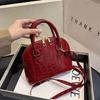 Trendy Textured Women's Bag 2025 New Crocodile Pattern Shell Versatile Shoulder Underarm Bag Women's Hand Bag