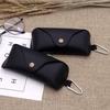 Portable Black Eyewear With Metal Buckle Eyeglasses Pouch Glasses Bag Sunglasses Box PU Leather