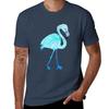 Aqua Watercolor Flamingo T-Shirt Fashion Letter Print T-Shirt
