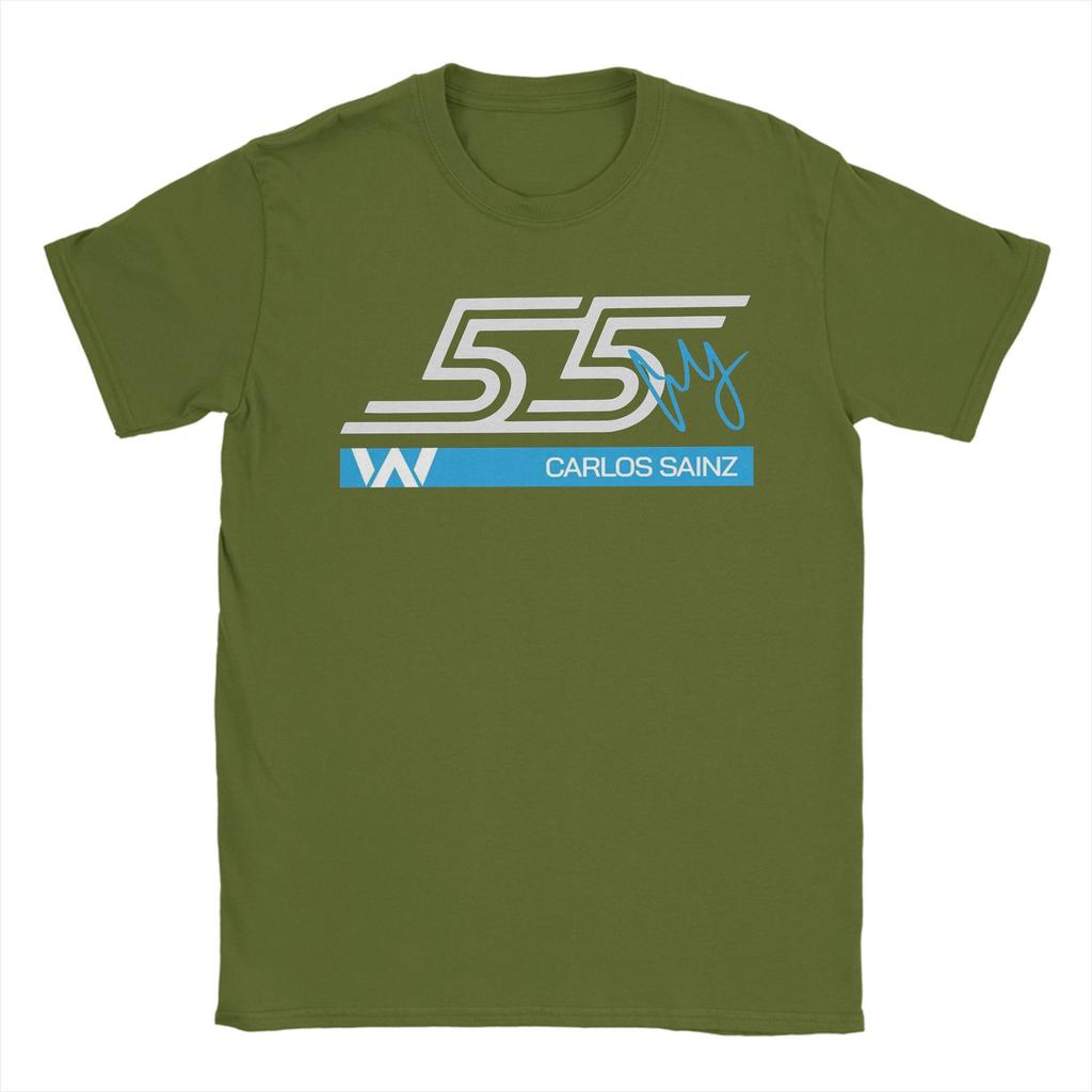Carlos Sainz Driver TShirt Unisex Short Lseeve 100 Cotton Print Tees Unisex Casual Loose Streetwear Big Size Unisex Clothes T Shirts