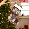 Christmas decoration fireplace hanging stocking 1pc Elegant Suitable for Fireplace & Tree Decorations - Two El