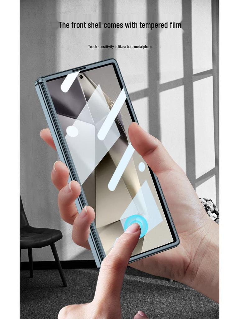 Samsung Z Fold6/7 Transparent Minimalist Case: Integrated Film & Protective Shell