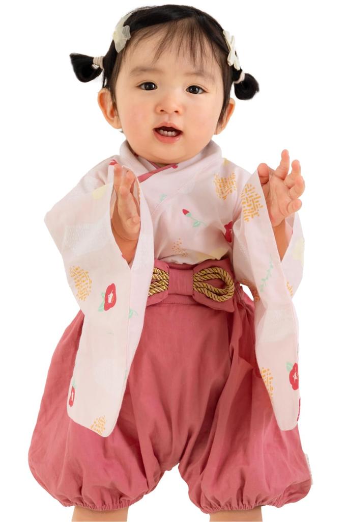 Baby Baby First 100th Day 100th Day First Festival 60 70 80 Camellia [Keratta] Hakama, Separates, Boys, Girls, Eating, Celebration, Celebration, (c.