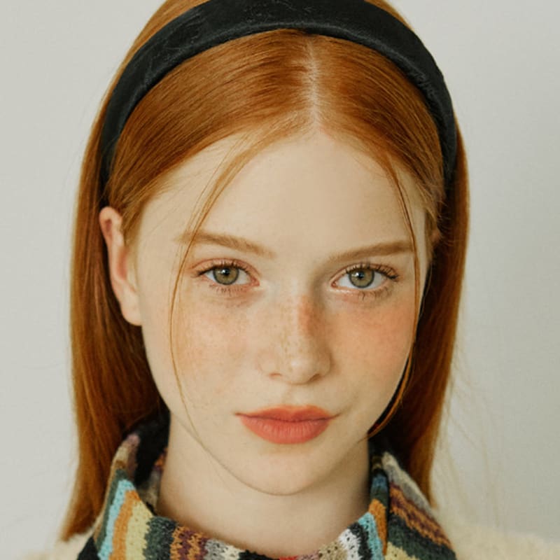 VVV Жаккардовая лента Объемная повязка для волос _ Черный