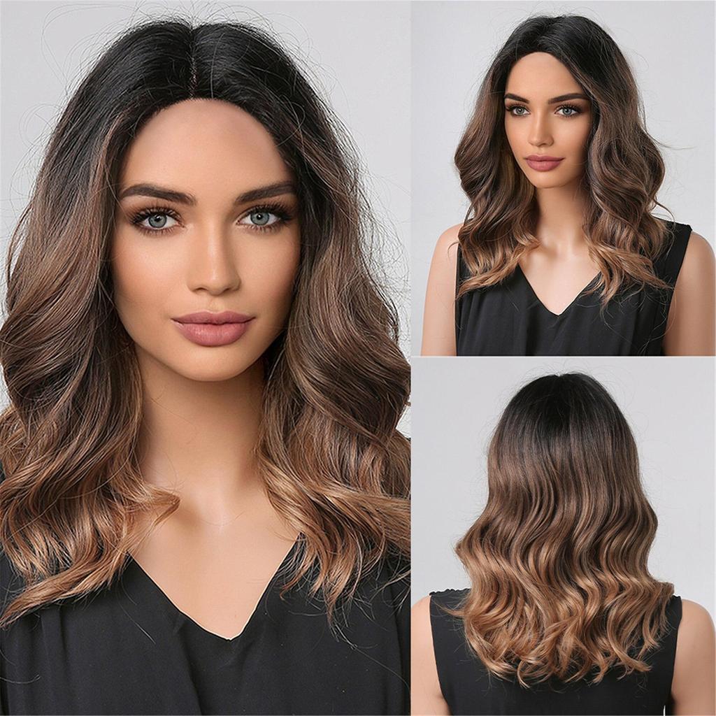 ALAN EATON Короткий прямой синтетический парик боб для женщин, платиновые блондинки, парики с темными корнями, косплей, мелированные волосы, термостойкие