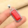 Ювелирный кулон ручной работы из стерлингового серебра 925 пробы с красным кораллом и драгоценным камнем для женщин