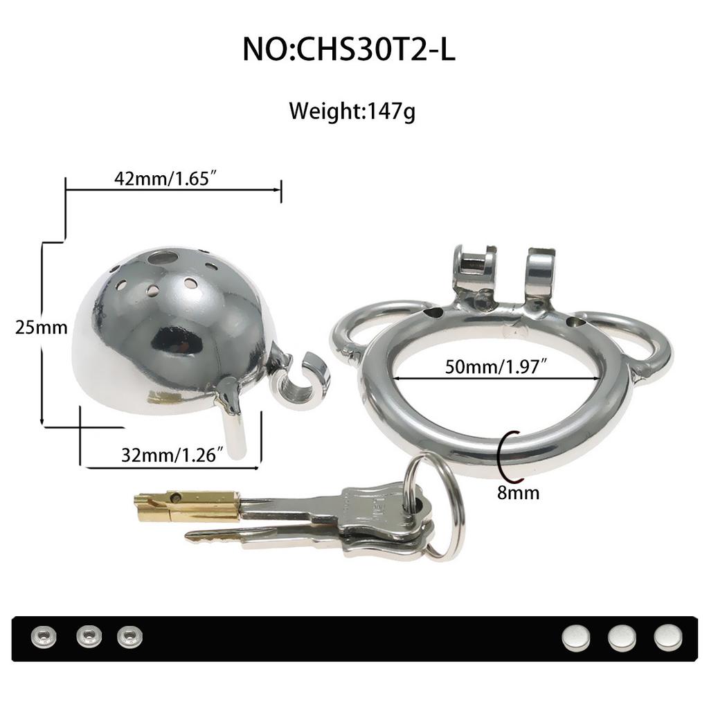 Pot Lid Chastity Cage Male Abstinence Penis Restraint Sissy Urethral Chastity Device Concealed Genitals Adult Toy with Belt 18+