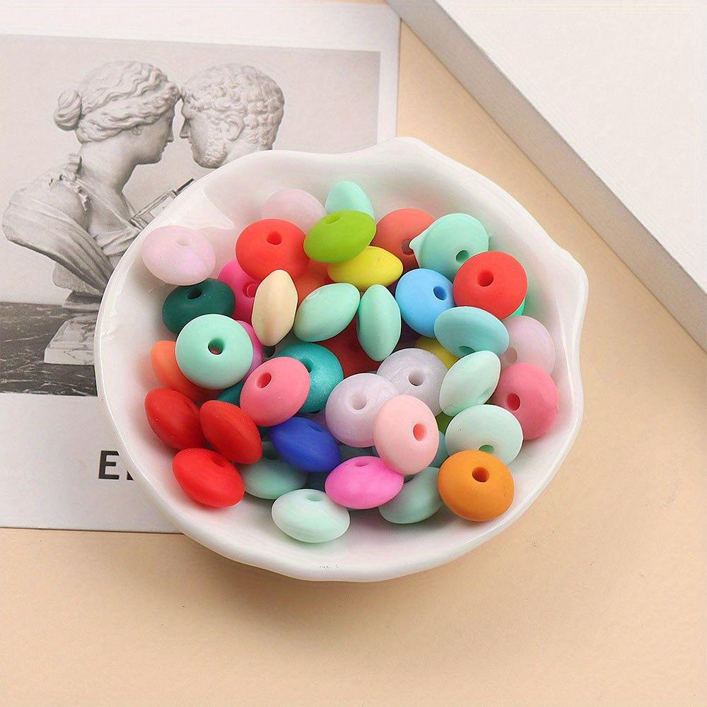 22/42/62 силиконовые бусины-бобы, многоцветный силиконовый брелок с бусинами, разделительные бусины, аксессуары для ручек, сделай сам браслет на ногу, брелок для серег