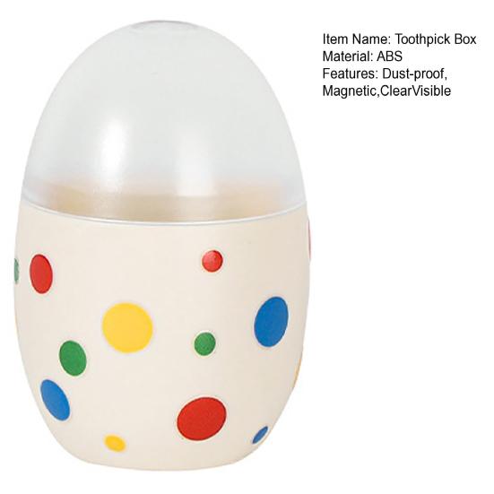 Magnetic Toothpick Box Cartoon Dog Dot Pattern Toothpick Holder Dispenser Fridge Magnet Dust-proof Kitchen Toothpick Organizer Container