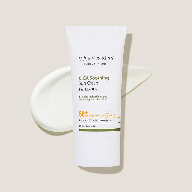 Mary&May Cica Успокаивающий солнцезащитный крем SPF 50+ PA++++ 50мл