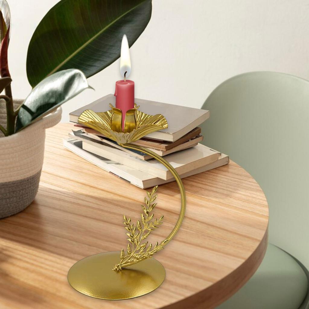 Современный железный подсвечник в форме цветка, металлический подсвечник для конических свечей, подставка для свадебных, обеденных и праздничных центральных украшений