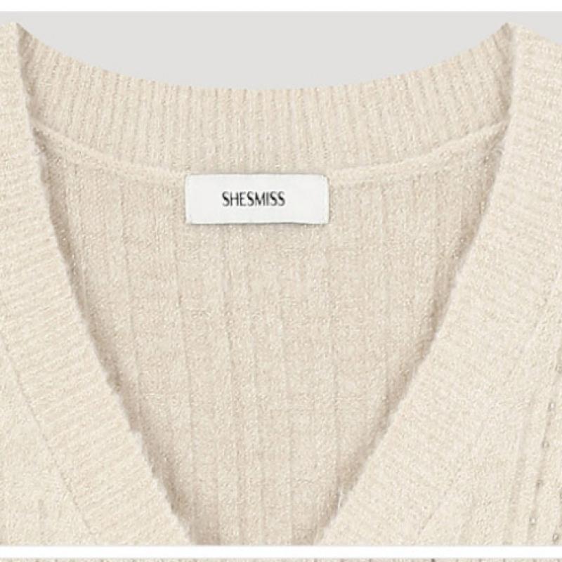  She S miSS  Glitter V Neck Knit Cardigan SSkcdo41070 Me